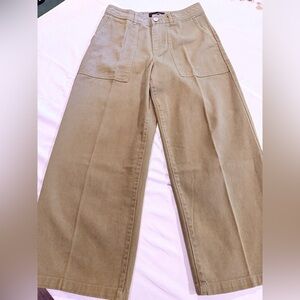 Who What Wear Olive Wide Leg Utility Pants | Size 27/4 | NWT